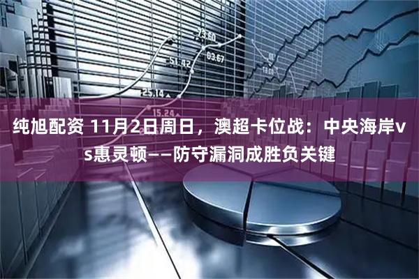 纯旭配资 11月2日周日，澳超卡位战：中央海岸vs惠灵顿——防守漏洞成胜负关键